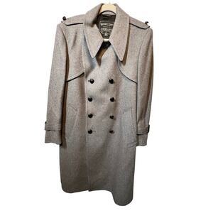 Vintage Field Brothers Harcourt James de Baletti Gray Wool Blend‎ Overcoat